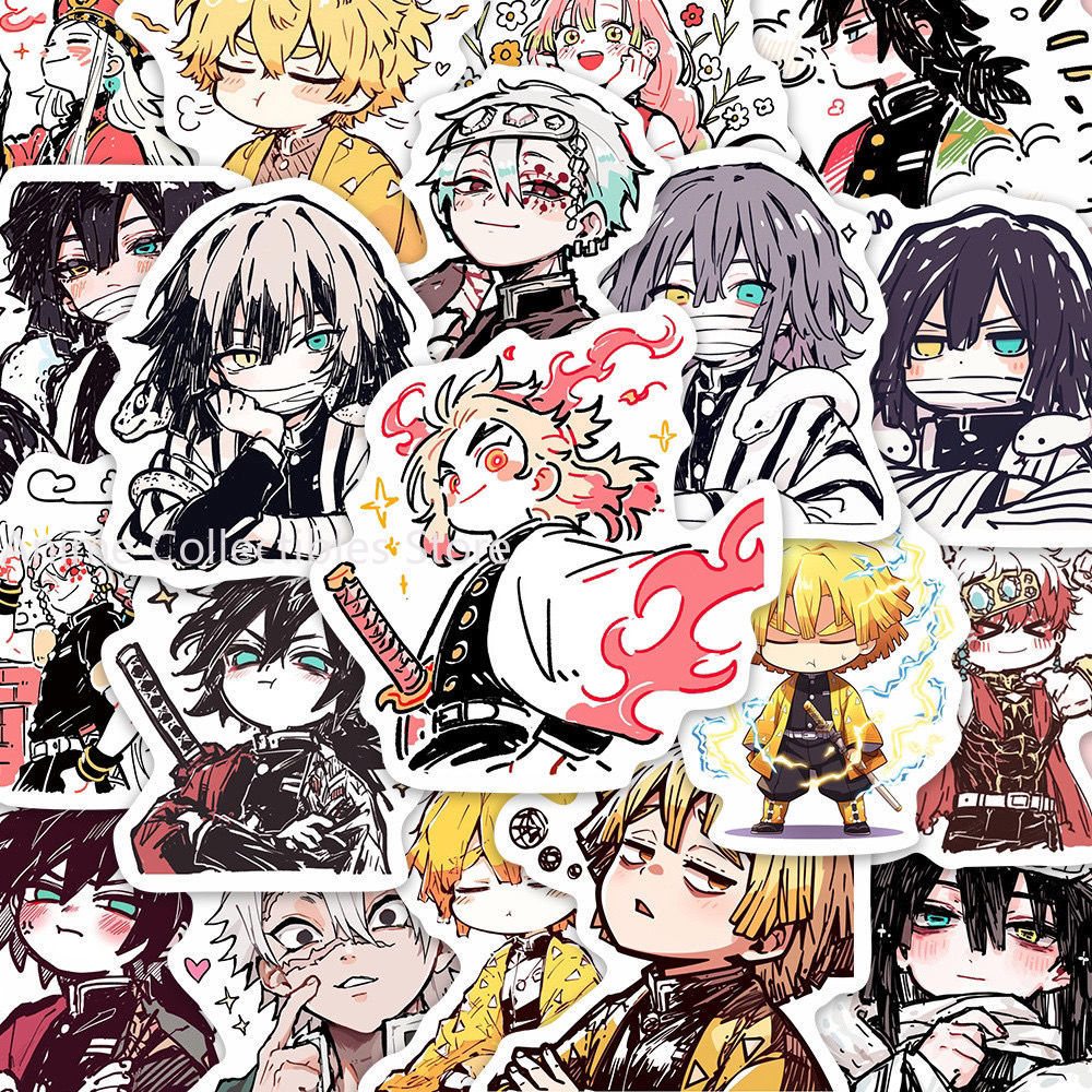 Laptop Accessories Cute - 55PCS Demon Slayer Kamado Tanjirou Anime