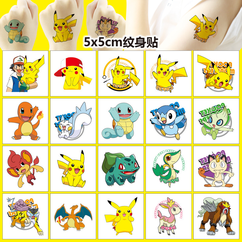 Laptop Accessories Cute - 5*5cm 20pcs Pokemon Pikachu Tattoo Sticker