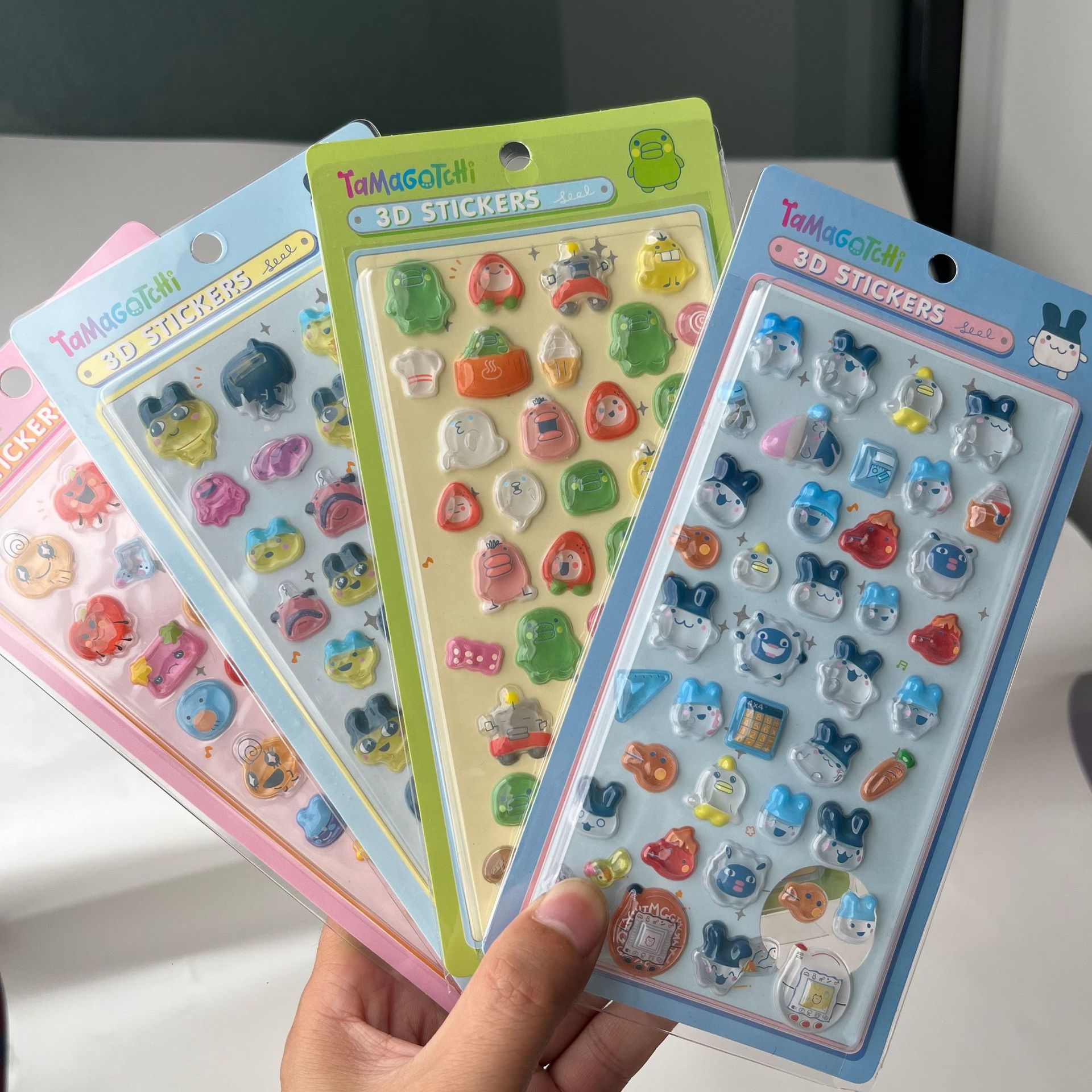 Laptop Accessories Cute - Cute Tamagotchi 3D Puffy Stickers Retro