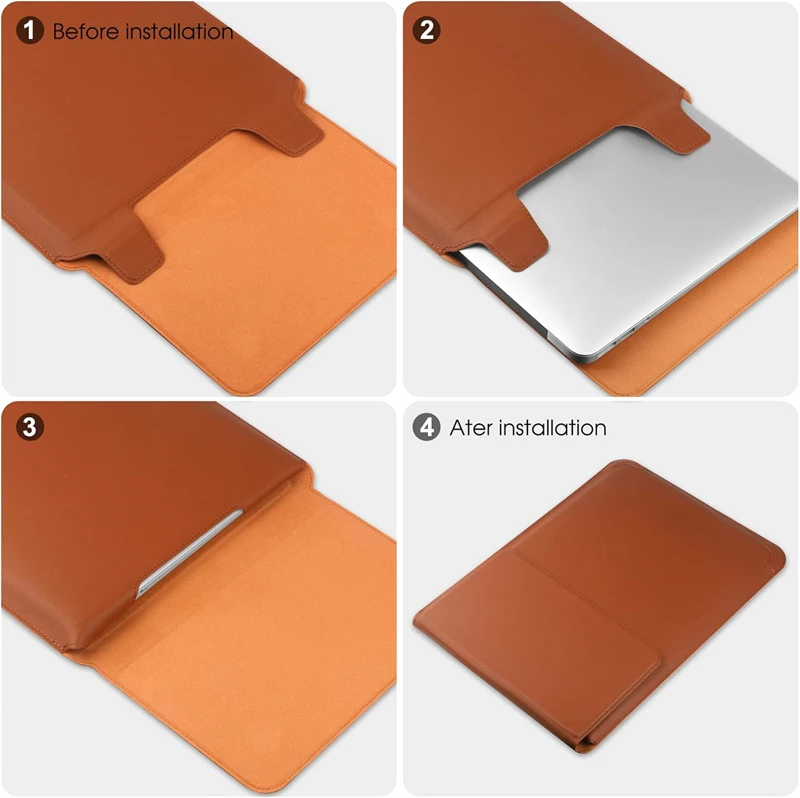 Portable Leather Laptop Sleeve - огляд і ціна Laptop Accessories Pouch