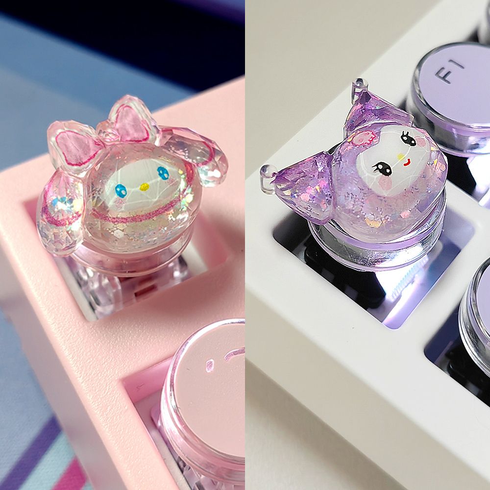 Kawaii Kuromi Keycaps Punk Cry - огляд і ціна Laptop Accessories Cute