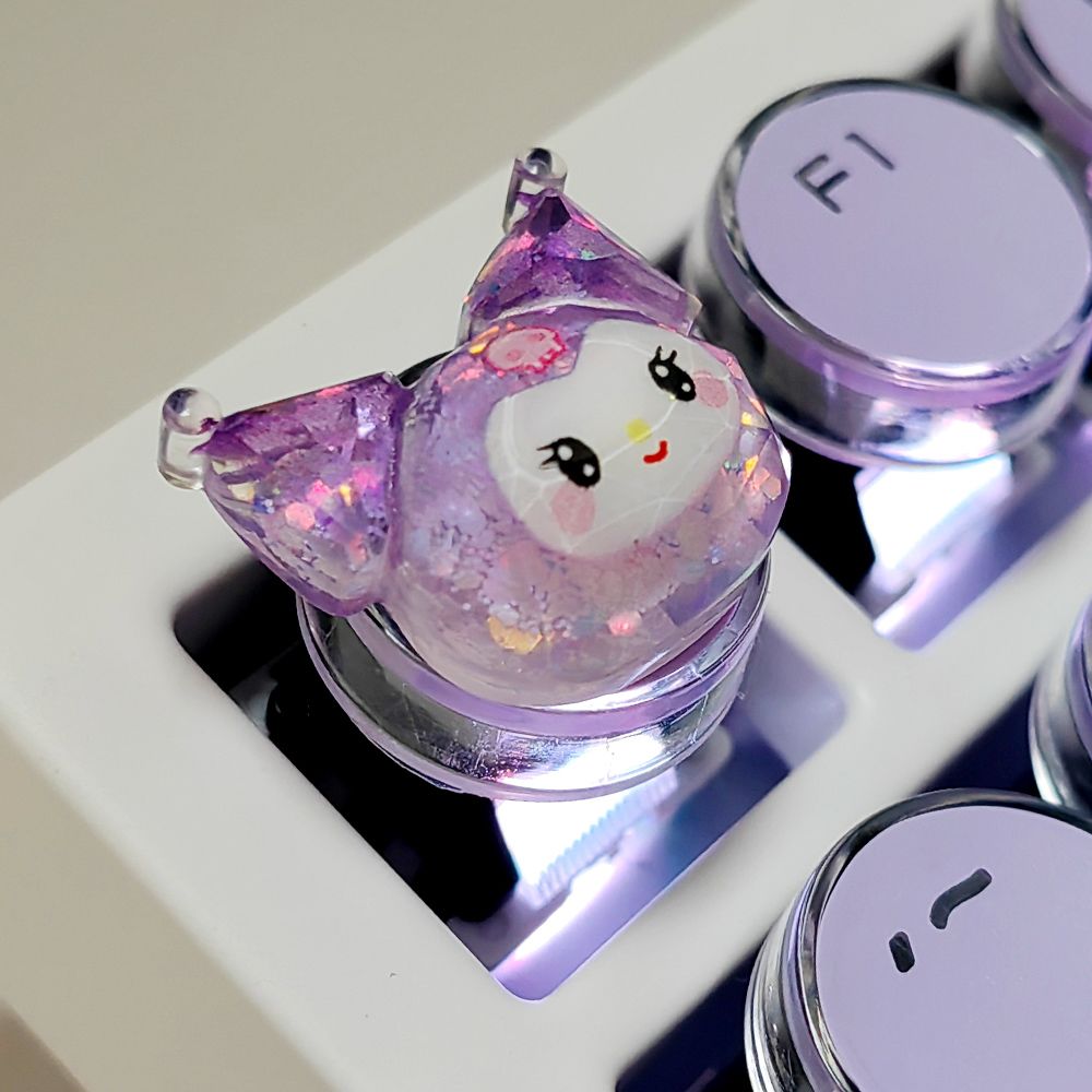Kawaii Kuromi Keycaps Punk Cry - огляд і ціна Laptop Accessories Cute