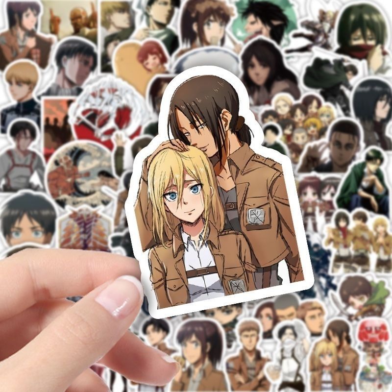 60Pcs Attack on Titan Anime St - огляд і ціна Laptop Accessories Cute