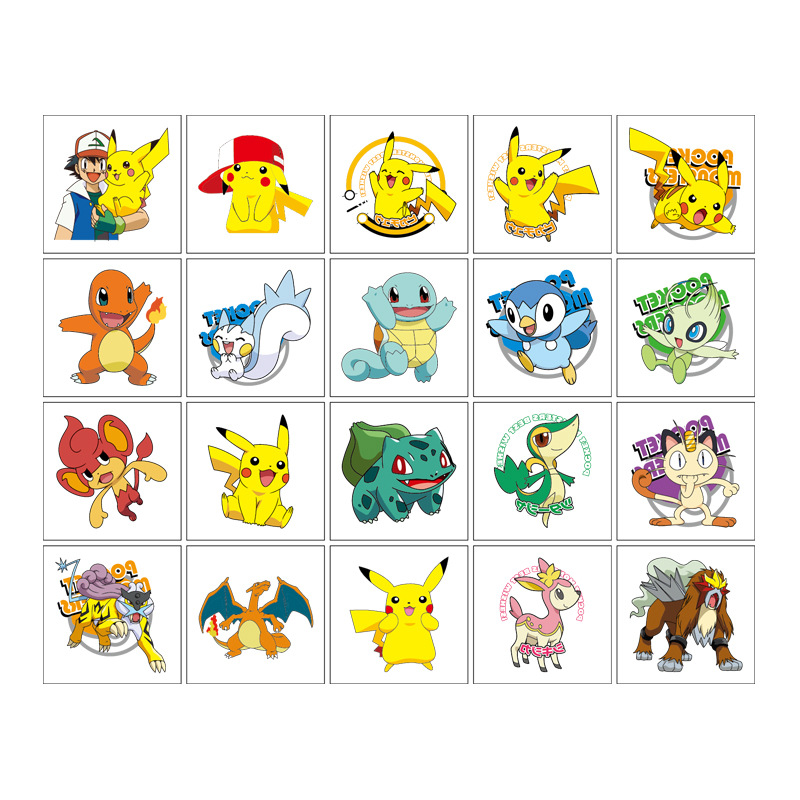 5*5cm 20pcs Pokemon Pikachu Ta - огляд і ціна Laptop Accessories Cute