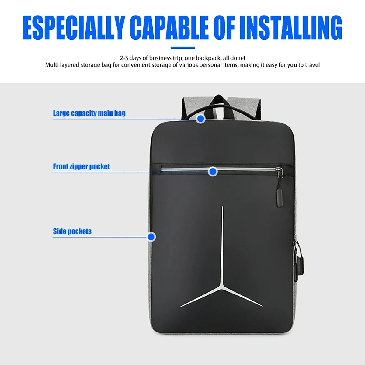 New Anti-theft USB Waterproof  - огляд і ціна Laptop Bag Waterproof